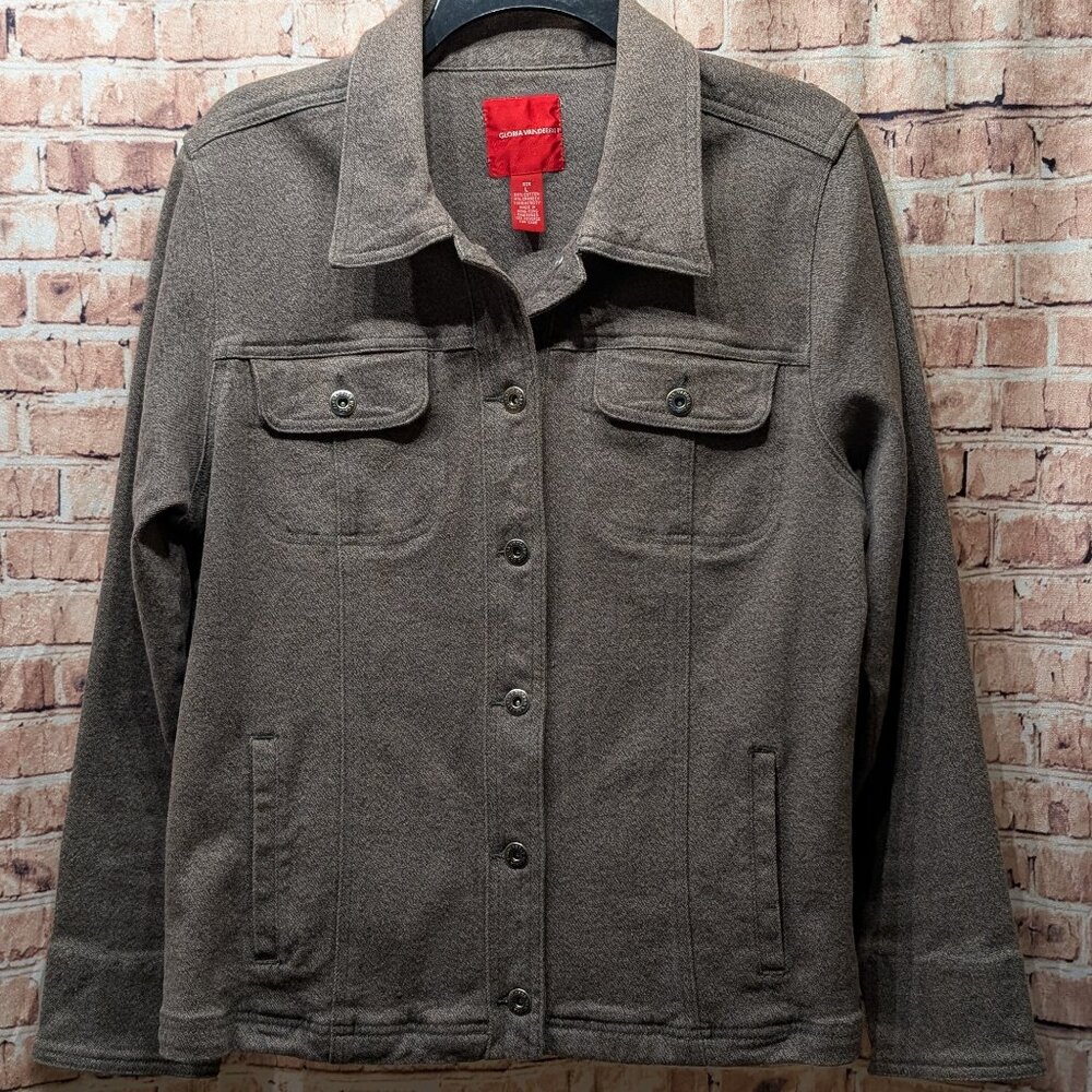 Gloria Vanderbilt Jacket Denim Gray Size Large